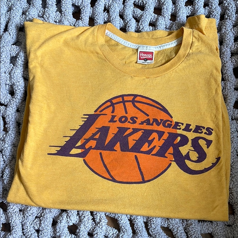 HOMAGE Yellow Los Angeles Lakers Tee